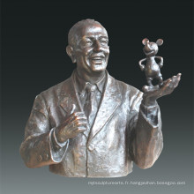 Statue à grande figure Walt Bronze Sculpture Tpls-077